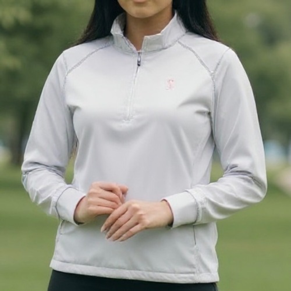 Kate‎ Lord Golf Pullover Lightweight Athletic Thumb Hole Mock Neck Womens Small